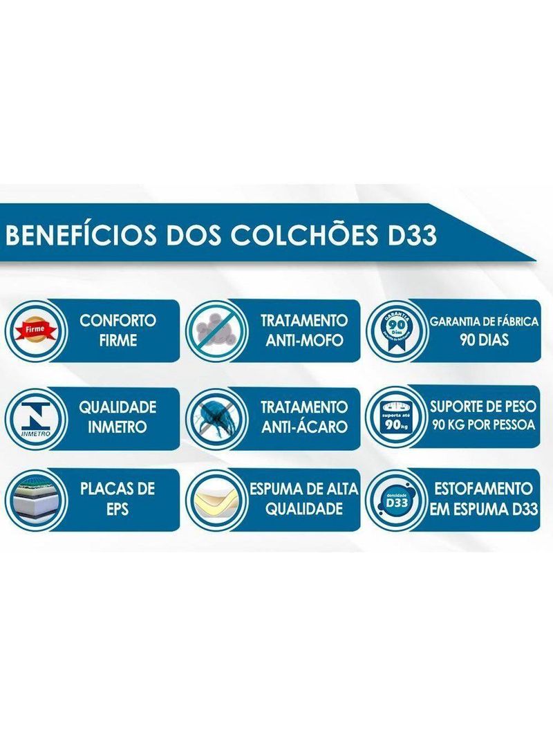 Cama Box Casal: Colchão Ortopédico Paropas D33/EP Confort Ultra Firme + Base CRC Fantasy Brown(138x188)