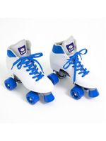 Patins bel quad - retro basic branco/ azul tam 38