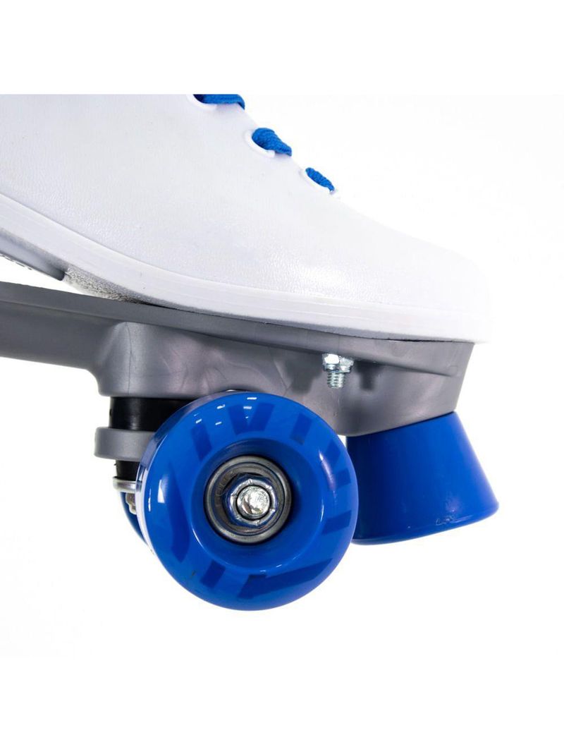 Patins bel quad - retro basic branco/ azul tam 38