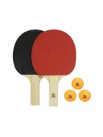 Kit com 2 raquetes e 3 bolas para tênis de mesa - bel sports