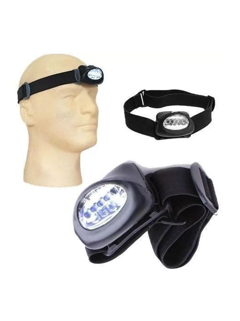 Lanterna para cabeça 5 leds preto western