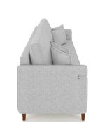 Sofá 2 Lugares Living 172cm Pé Madeira Zoe Linho Cinza Claro Z08 - Mpozenato