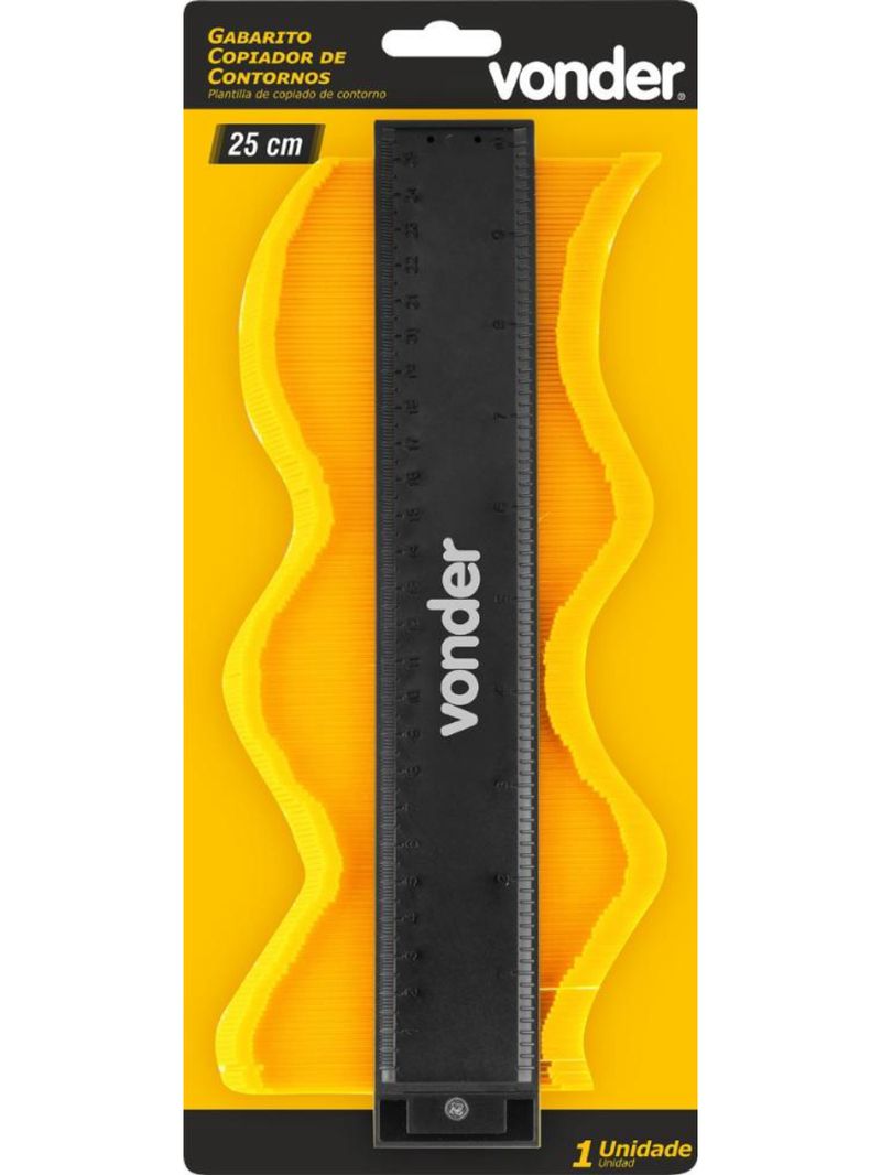 Gabarito copiador de contornos 25cm vonder