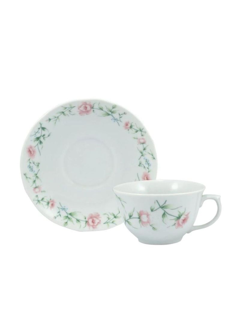 Jogo de jantar 30 peças chá café tereza porcelana schmidt