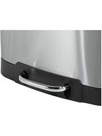 Lixeira retangular 12 litros inox cinza vonder