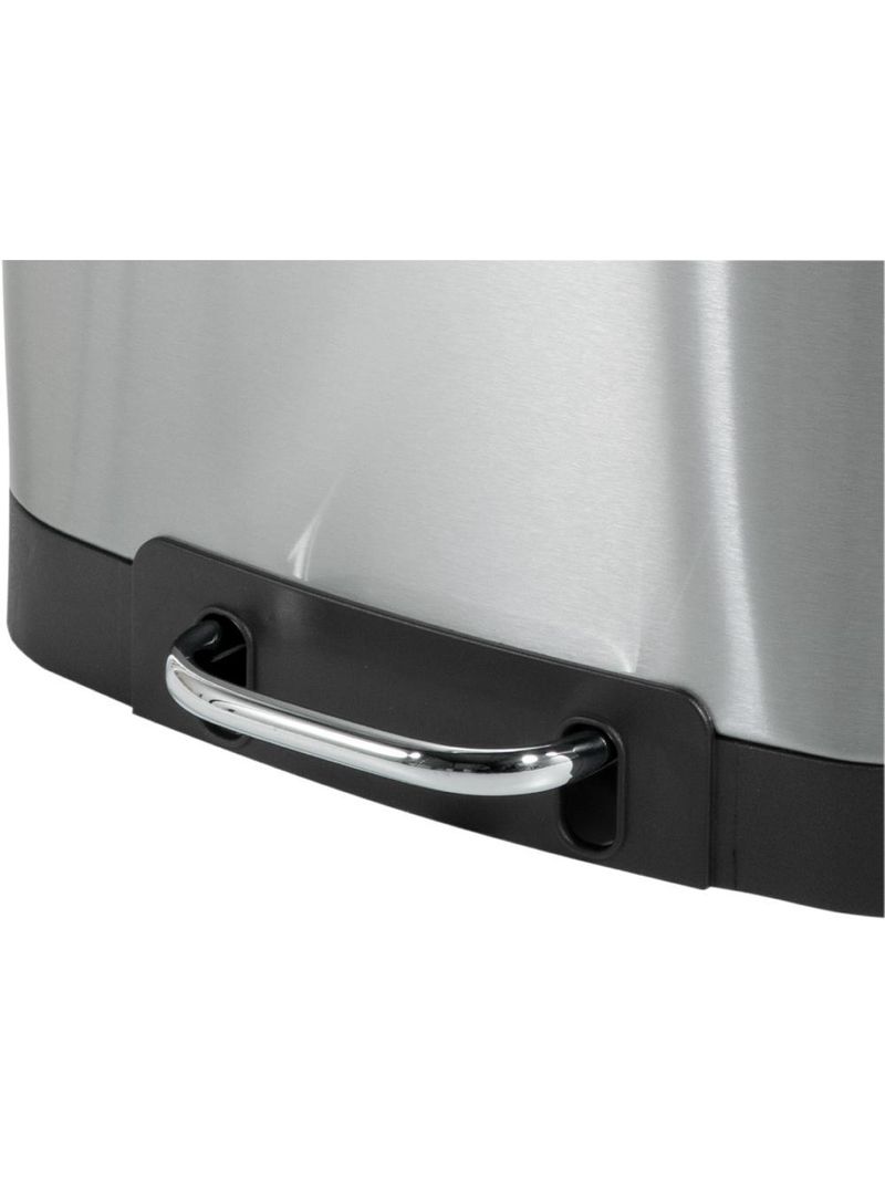 Lixeira retangular 12 litros inox cinza vonder