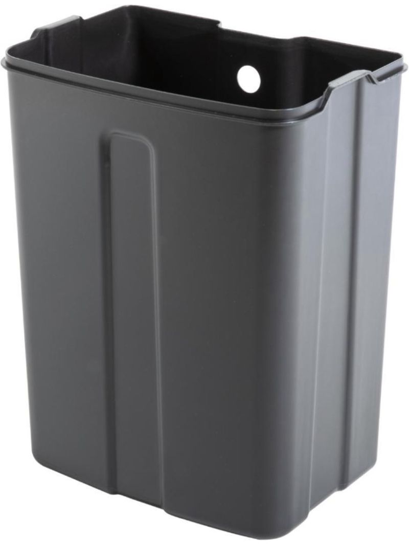 Lixeira retangular 12 litros inox cinza vonder