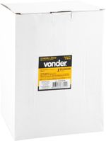 Lixeira redonda 5 litros inox cinza vonder