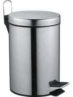 Lixeira redonda 5 litros inox cinza vonder