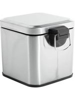 Lixeira retangular 3 litros inox cinza vonder