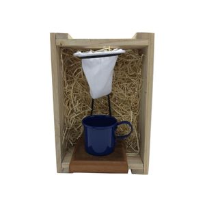 Café individual - azul - demolição com engradado