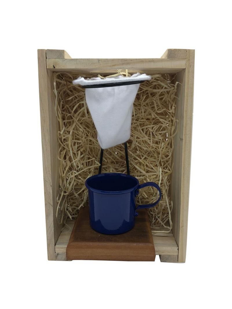 Café individual - azul - demolição com engradado