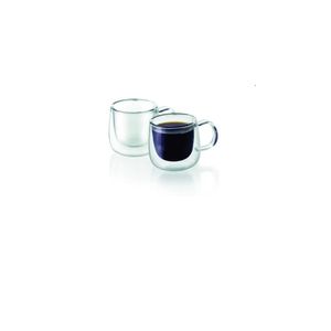 Conjunto de 2 xicaras para cafezinho, de parede dupla 100 ml