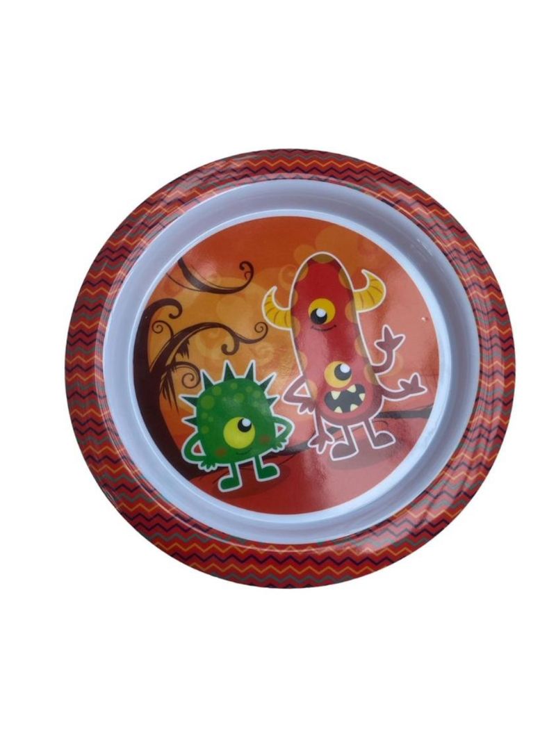 Conjunto pratos copo e talheres monstro - nt