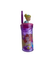 Conjunto prato com divisoria copo 3d talheres princesas - nt