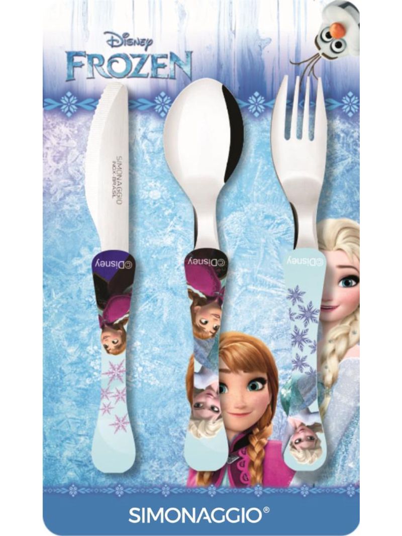 Faqueiro com 3 peças - frozen - kids