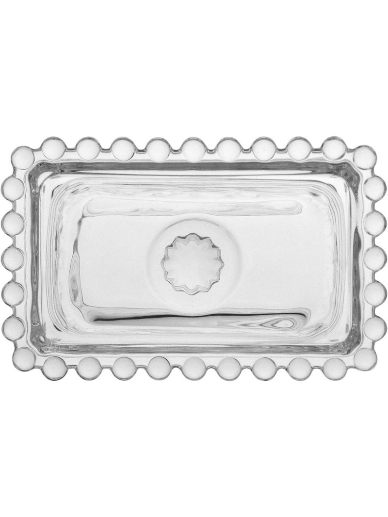 Manteigueira vidro 7 x 11 x 7 cm transparente