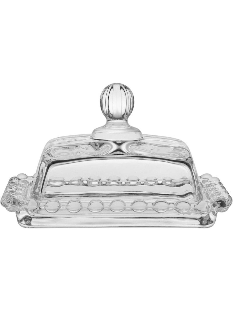 Manteigueira vidro 7 x 11 x 7 cm transparente