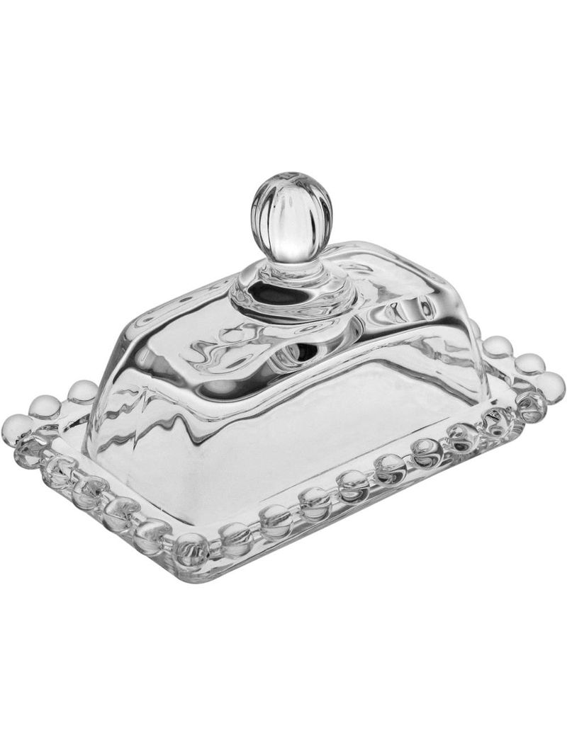 Manteigueira vidro 7 x 11 x 7 cm transparente