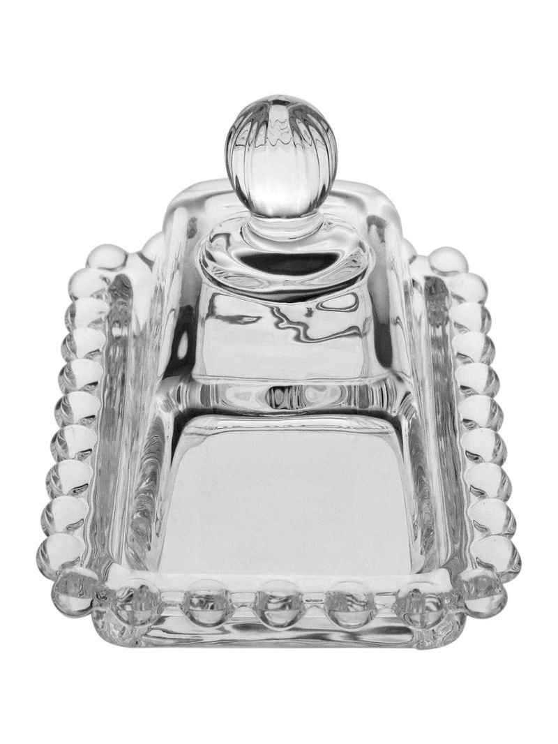 Manteigueira vidro 7 x 11 x 7 cm transparente