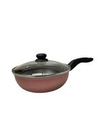 Frigideira alta 18 cm  rose - antiaderente - com tampa