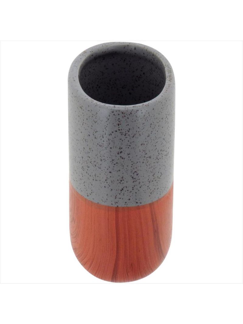 Jogo banheiro cerâmica cinza 4 peças gs