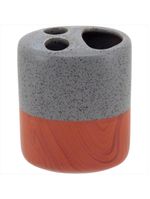 Jogo banheiro cerâmica cinza 4 peças gs