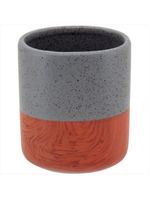 Jogo banheiro cerâmica cinza 4 peças gs