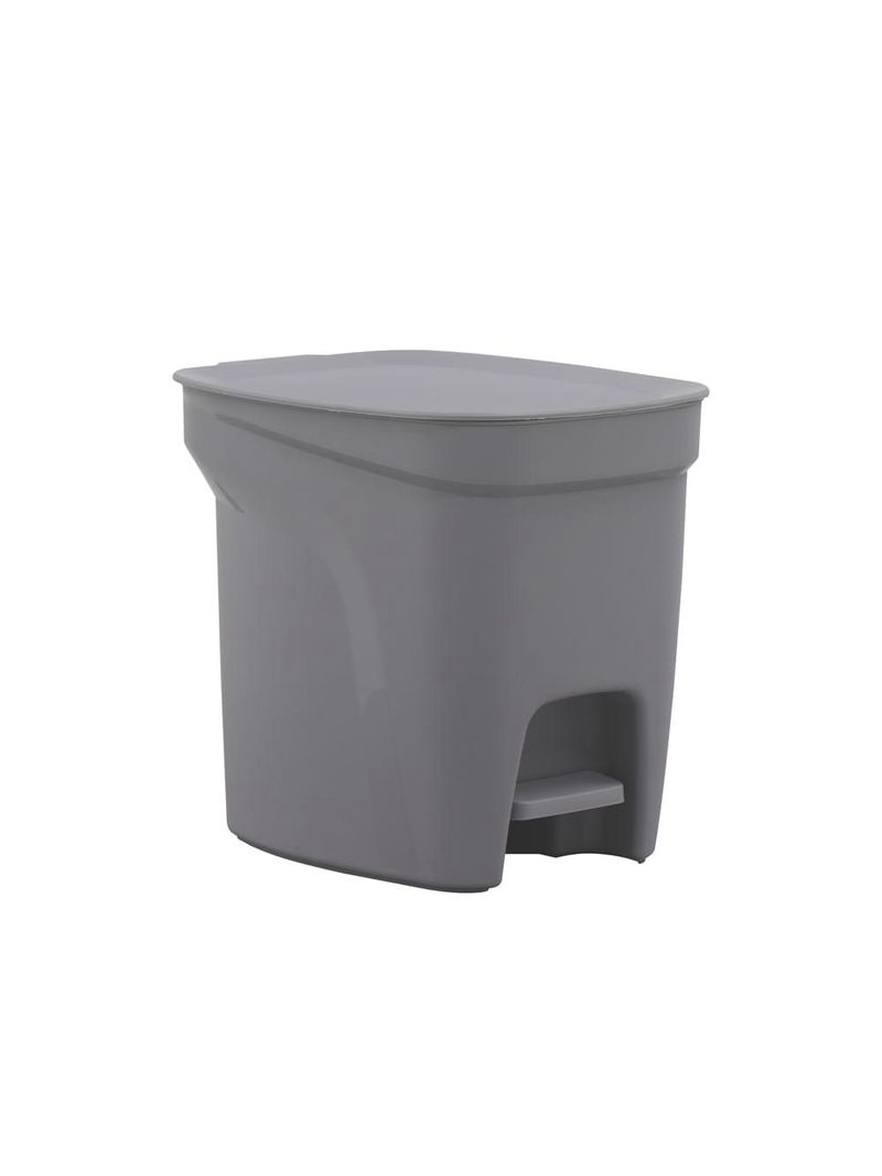 Lixeira compact cinza 7l tramontina