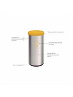Lixeira inox com amarelo cápsula selecta plus basculante 40 l tramontina