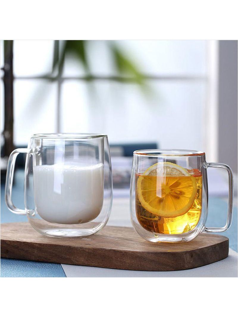 Jogo 2 xícaras parede dupla borosilicato 250 ml