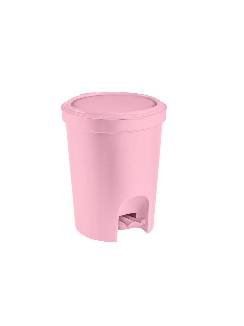 Lixeira infantil com pedal plástico rosa 66 l sanremo