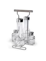 Galheteiro 5 peças argento brinox