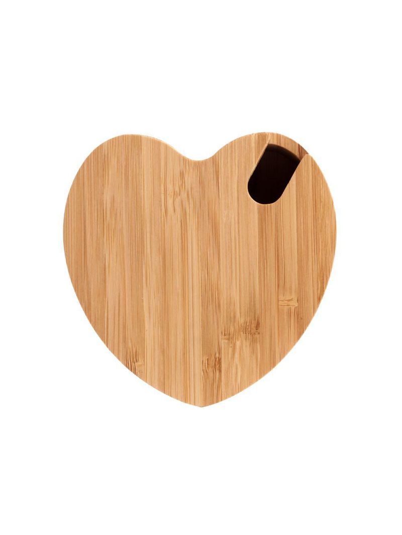 Açucareiro com formato de coração e colher em bambu welf