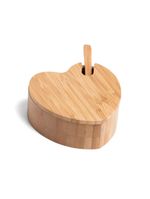 Açucareiro com formato de coração e colher em bambu welf