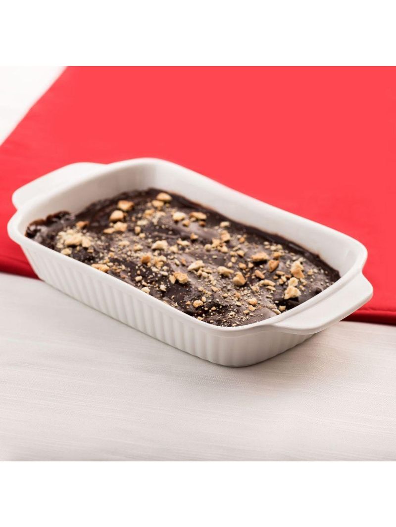 Travessa retangular com aba buffet branco 28x15,2x4cm haus concept