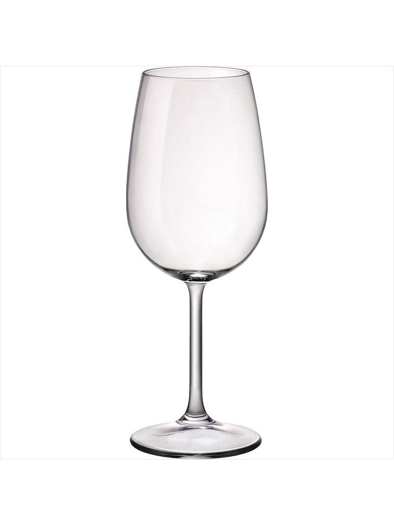 Taça de vinho cristal transparente 540ml 6 peças bormioli rocco riserva