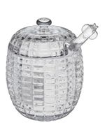 Meleira com colher vidro transparente 170 ml