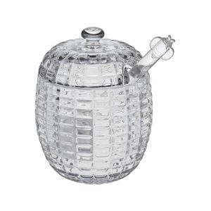 Meleira com colher vidro transparente 170 ml