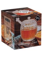 Meleira com colher vidro transparente 170 ml