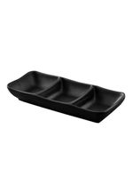 Molheira tripla osaka 19,5x8,2x3cm preto  haus concept