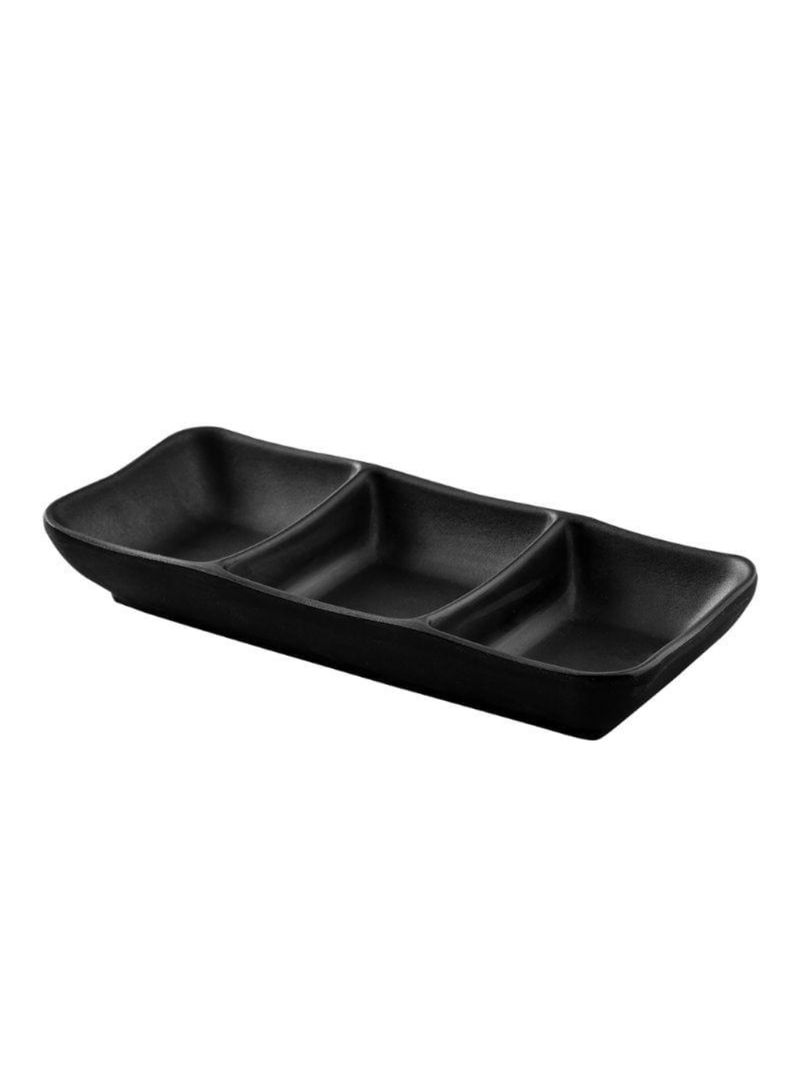 Molheira tripla osaka 19,5x8,2x3cm preto  haus concept