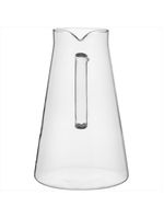 Jogo de jarra - copos 2l - 300ml borosilicato transparente 7 peças com tampa inox - gs