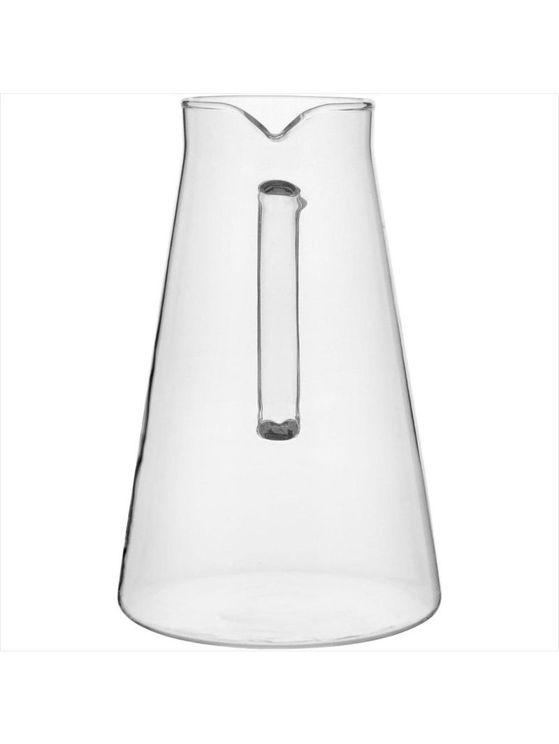 Jogo de jarra - copos 2l - 300ml borosilicato transparente 7 peças com tampa inox - gs