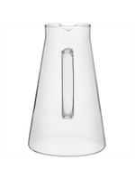 Jogo de jarra - copos 2l - 300ml borosilicato transparente 7 peças com tampa inox - gs