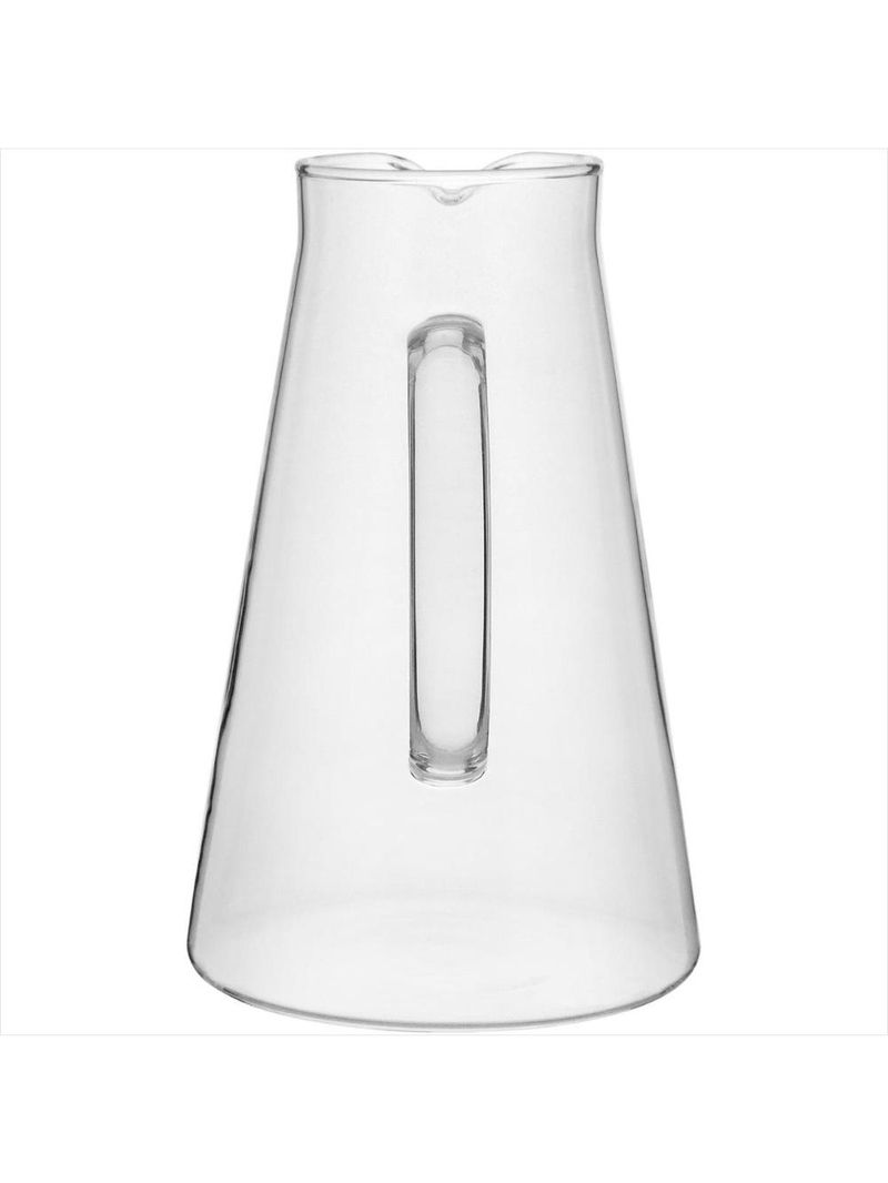 Jogo de jarra - copos 2l - 300ml borosilicato transparente 7 peças com tampa inox - gs