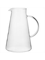 Jogo de jarra - copos 2l - 300ml borosilicato transparente 7 peças com tampa inox - gs