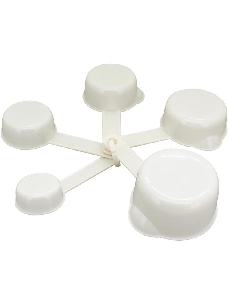 Jogo medidores copos plástico branco 5peças gs