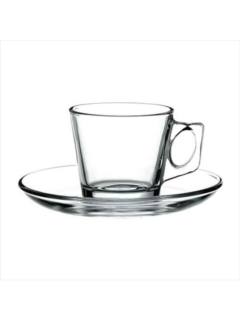 Jogo de 6 xícaras 80ml com pires - vela - pasabahçe