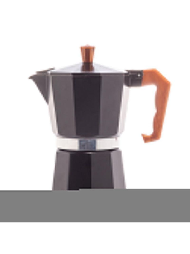 Cafeteira italiana wolff de alumínio preta fosca 300ml